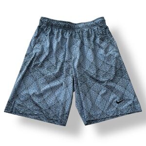 Nike Dri-Fit Men's Blue Geometrict Lines Athletic Shorts